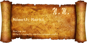 Németh Markó névjegykártya